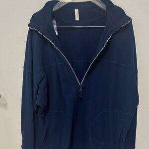 Navy Blue half zip pullover fleece fp movement